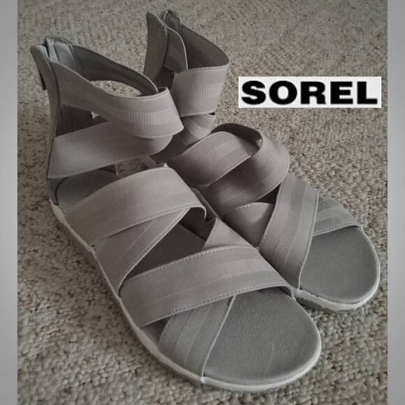 Sorel Shoes - Sorel grey sandals women's size 8